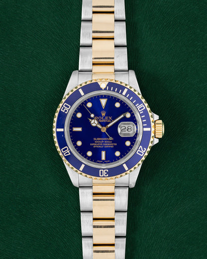 1991 Bluesy Rolex Submariner 16613LB | Grand Caliber Watches DFW