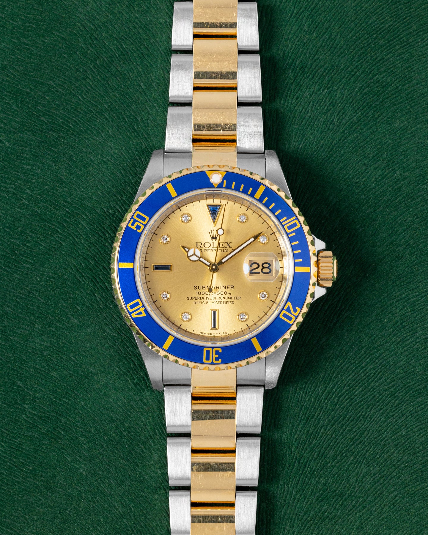 2008 Rolex Submariner 16613 Gold Serti Dial Watch | Grand Caliber Dallas