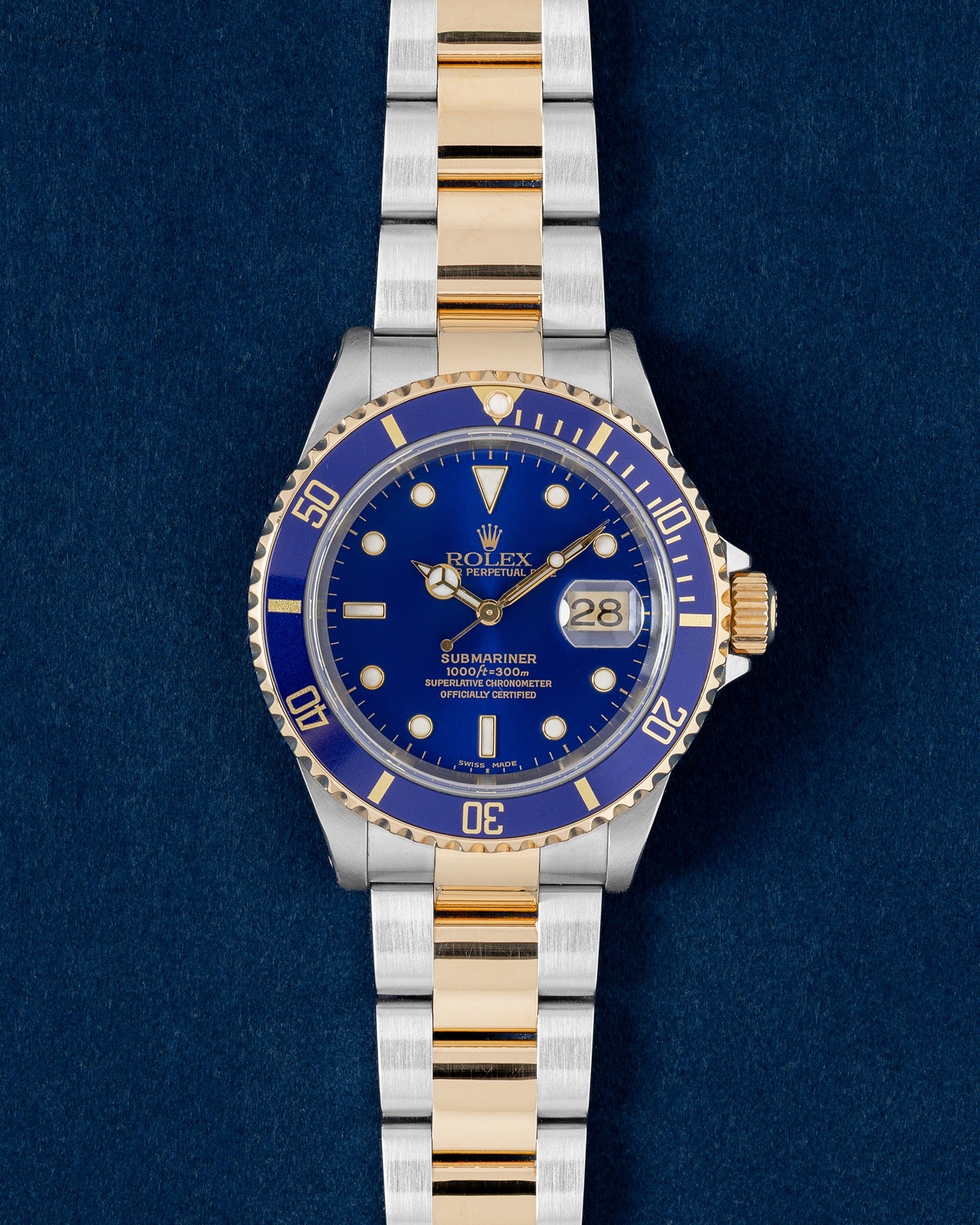 2003 Bluesy Rolex Submariner 16613 | Grand Caliber Two Tone Watches