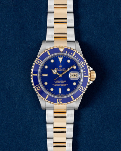 2003 Bluesy Rolex Submariner 16613 | Grand Caliber Two Tone Watches