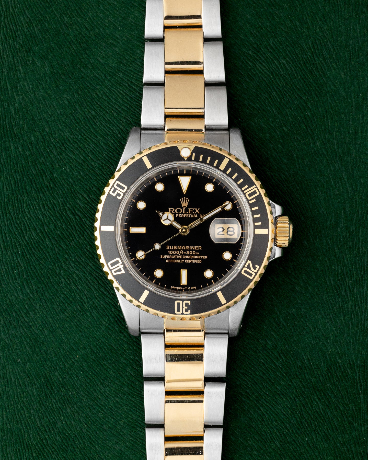Rolex Submariner Two Tone Yellow Gold Oyster Strap 16803 Watch