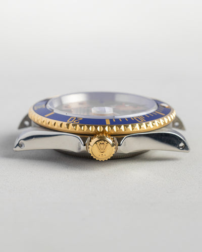 Rolex Submariner Champagne Serti Dial Yellow Gold Bezel 16613