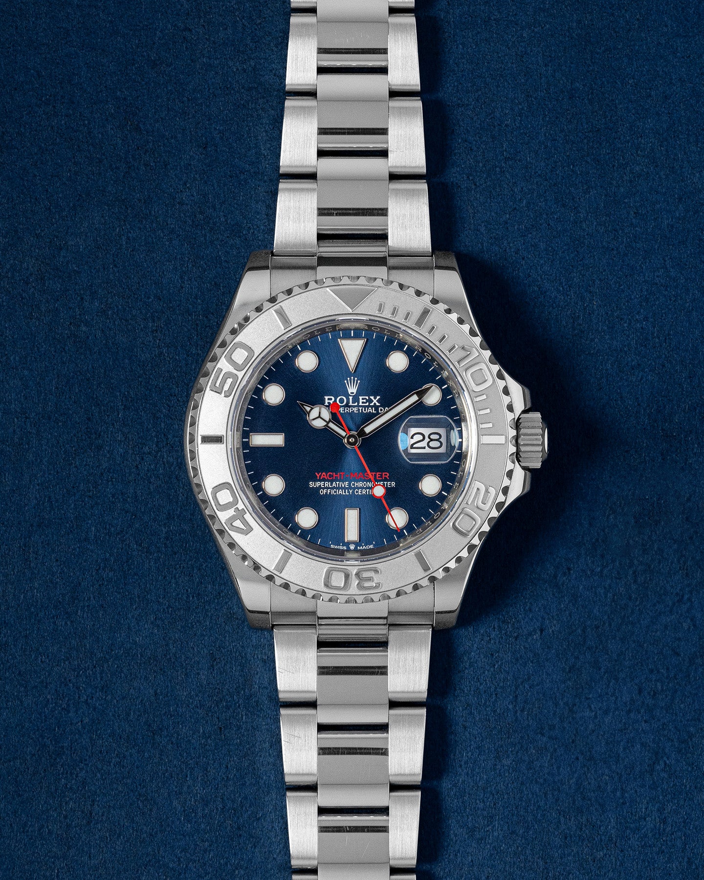 40mm Rolesium 2020 Rolex Yacht Master Blue Dial 126622 Watch at Grand Caliber