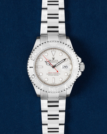 silver dial Rolex Yacht-Master 40 16622 | Grand Caliber Watches Dallas