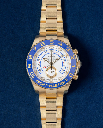 44mm Yellow Gold Rolex Yacht Master II 116688 Watch at Grand Caliber in Dallas