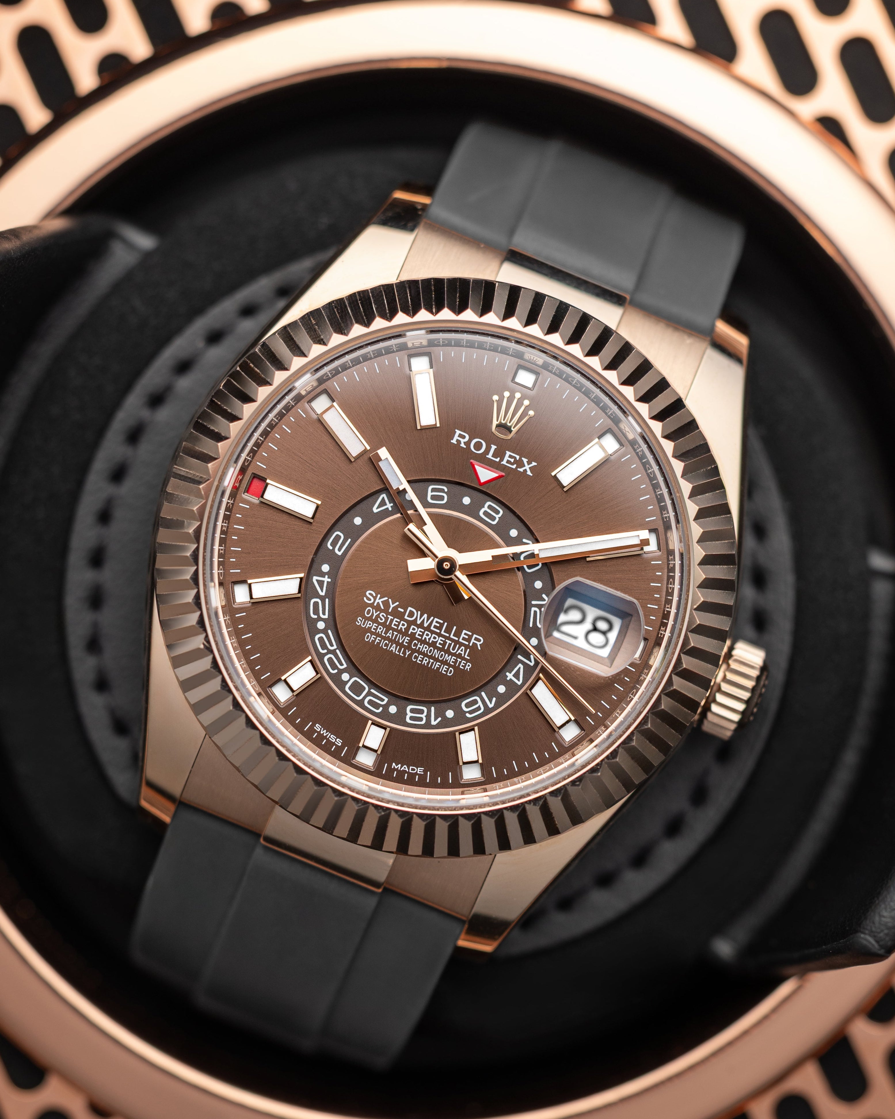 2022 Rose Gold Rolex Sky-Dweller 326235 | Grand Caliber Dallas, Texas