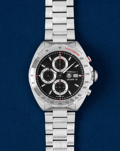 Pre-owned TAG Heuer Formula 1 Calibre 16 automatic chronograph 44mm CAZ2010 black dial sports watch at Grand Caliber Dallas
