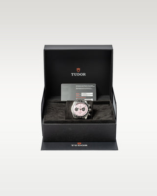 41mm Stainless Steel Tudor Black Bay Chrono Pink Dial 79360N Watch