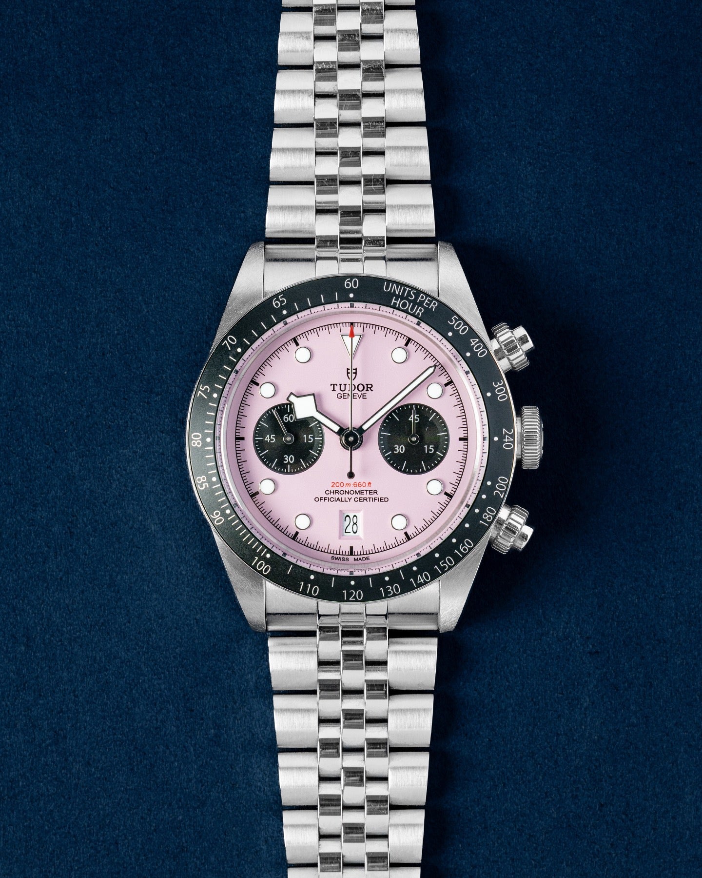 Pink Tudor Black Bay Chrono 79360N | Grand Caliber Dallas, Texas
