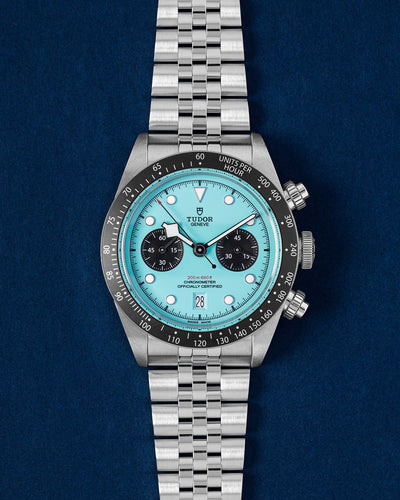 Flamingo Blue Tudor Black Bay Chronograph M79360N | Grand Caliber Dallas, TX