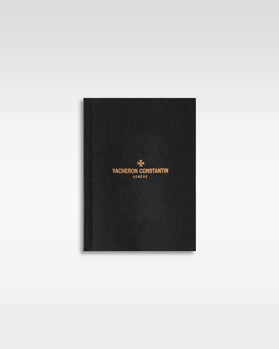closed black and gold textured Vacheron Constantin luxury watch user instruction and operation manual booklet
