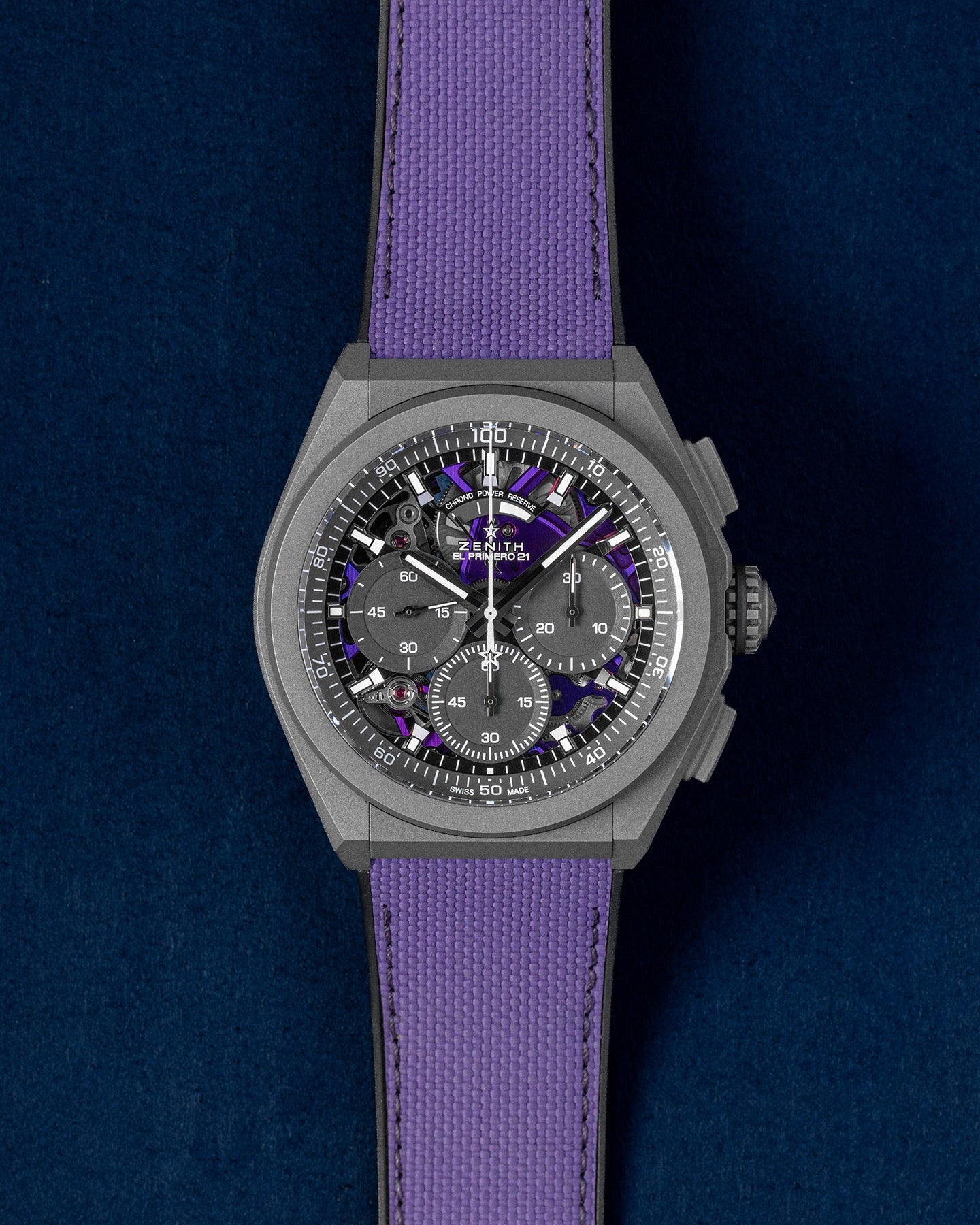 Skeletonized Zenith Defy El Primero 21 Ultraviolet 97.9001.9004/80.R922 | Grand Caliber Dallas, Texas