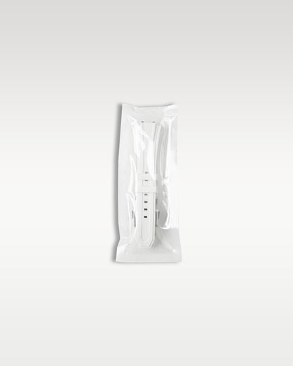 Included secondary white patterned rubber strap factory sealed in original plastic packaging for the Zenith quick-change system