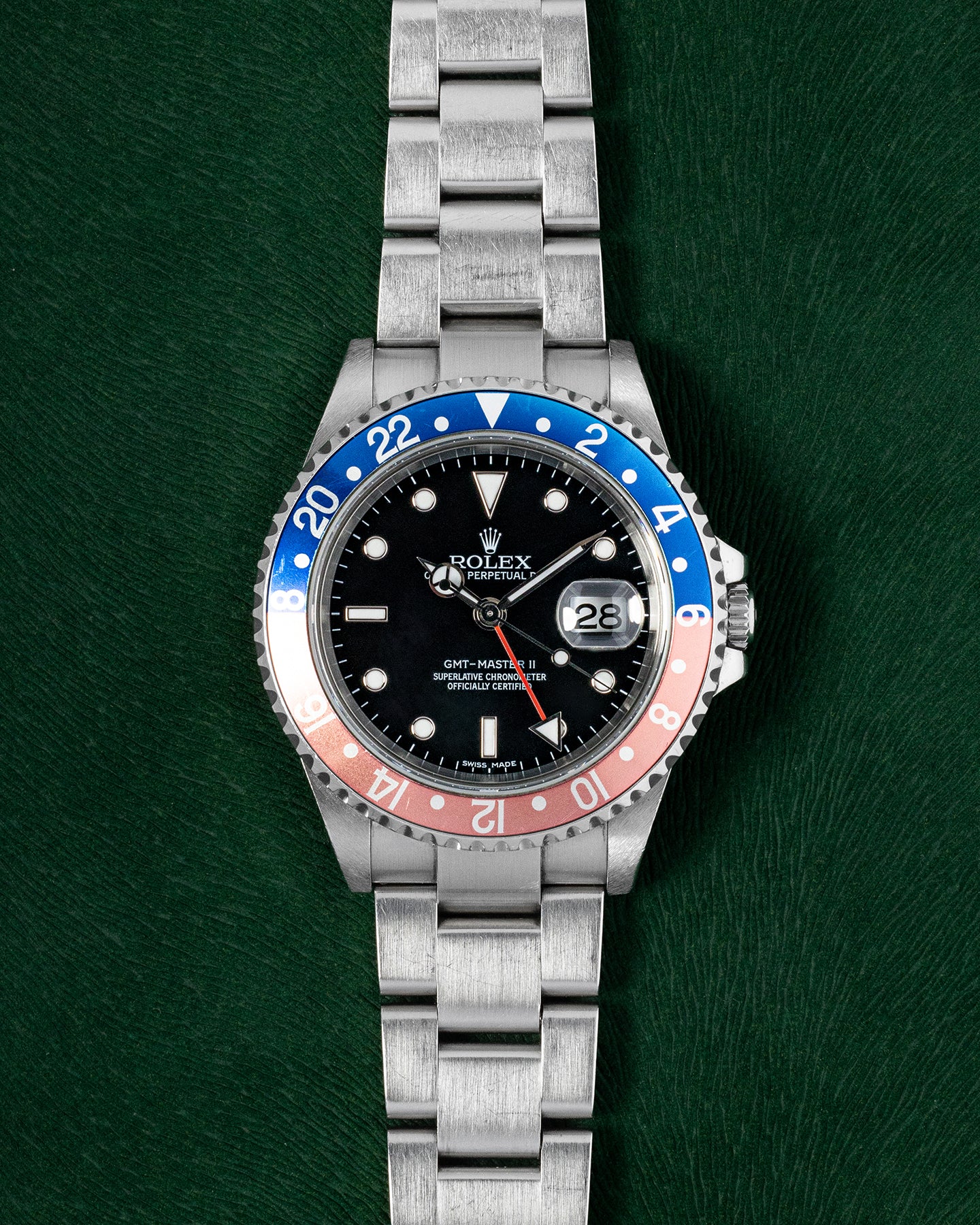 Stainless Steel 40mm Rolex GMT Master II Pepsi 16710 Watch