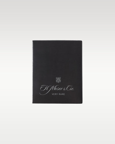 Branded black H. Moser & Cie. user operating manual booklet and documentation paperwork