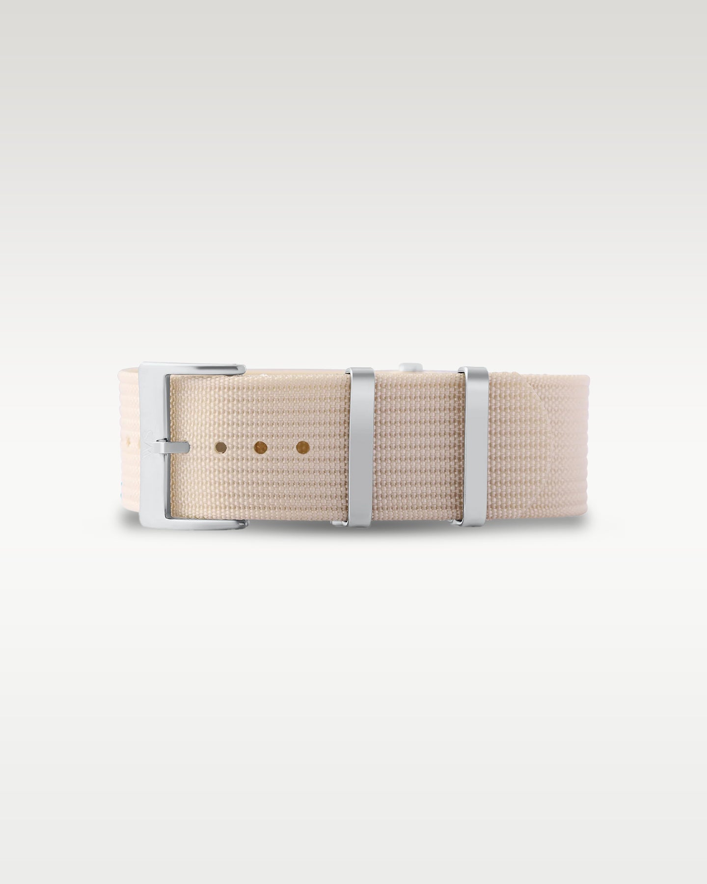 Full layout view of WISSTRAPS 24mm khaki woven nylon watch strap with quick-drying webbing and pre-installed hardware