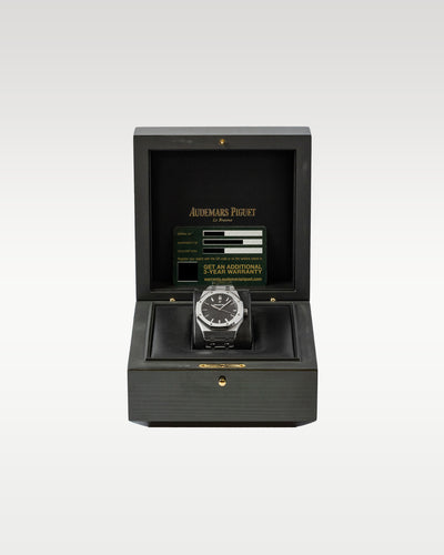 41mm Stainless Steel Black Dial Audemars Piguet Royal Oak 15500ST Watch