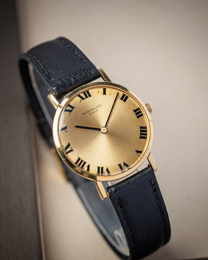 33mm Yellow Gold Champagne Dial Patek Philippe Calatrava 4512J Watch