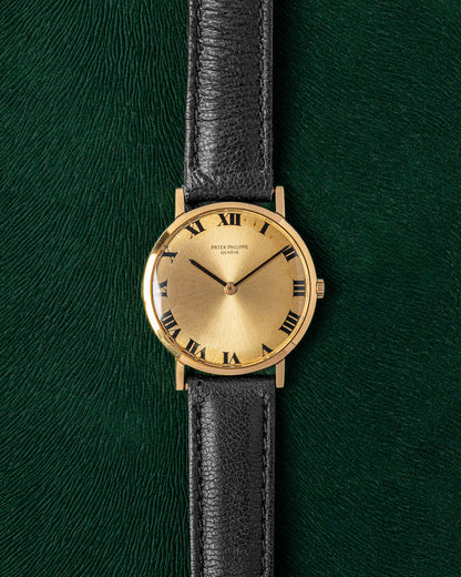 33mm Yellow Gold Champagne Dial Patek Philippe Calatrava 4512J Watch