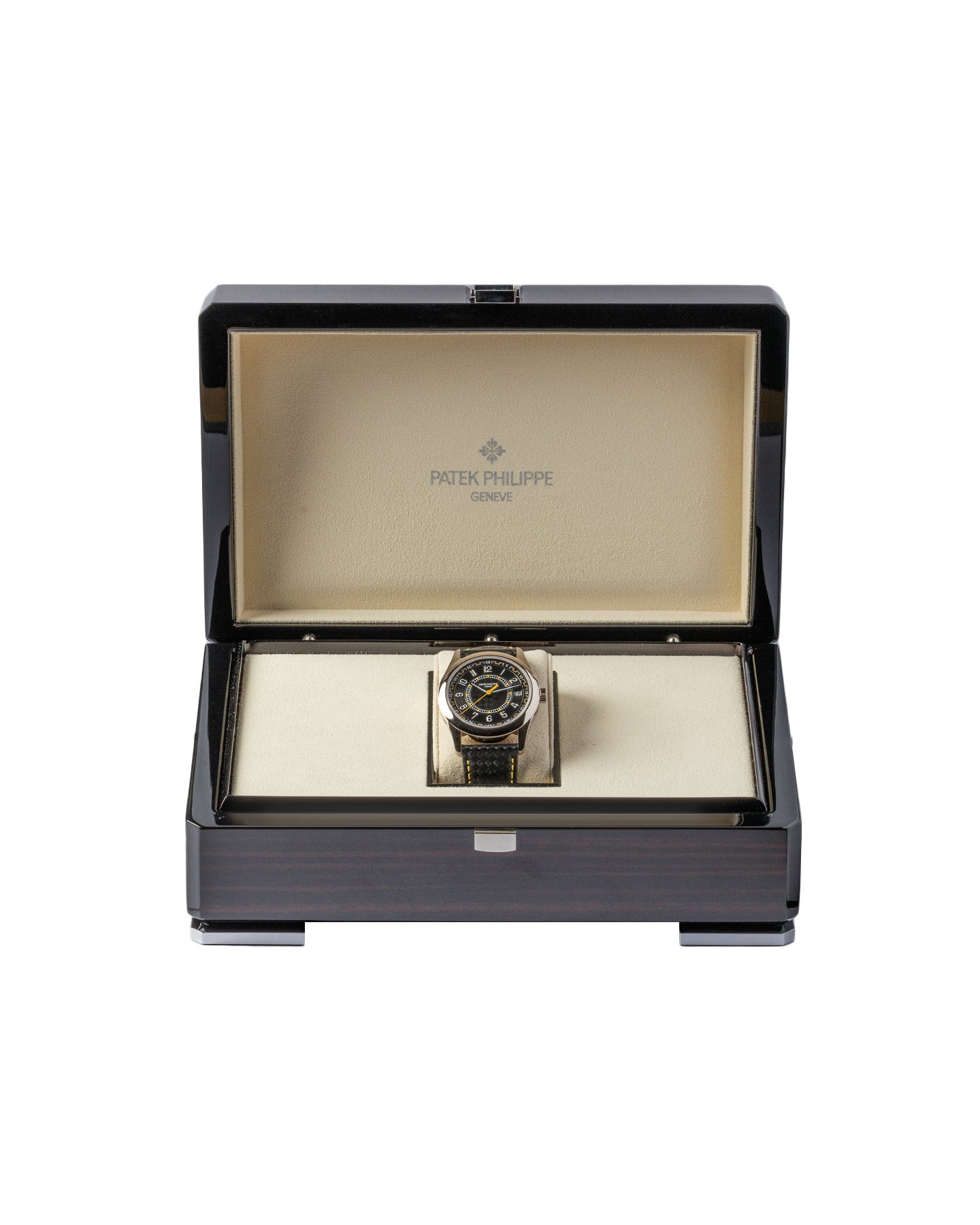 40mm White Gold Black Carbon Motif Dial Patek Philippe Calatrava 6007G-001