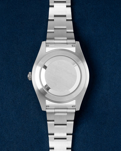 Rolex Datejust Blue Dial 116334 on Fluted Bezel with Oyster Strap