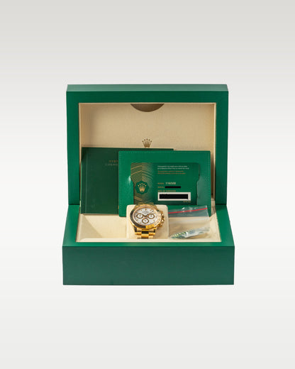 Rolex Daytona White Dial Yellow Gold Bezel 116508