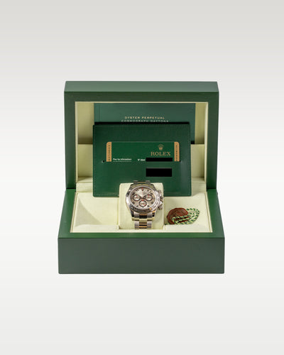 Rolex Daytona Silver Dial White Gold Bezel 116509
